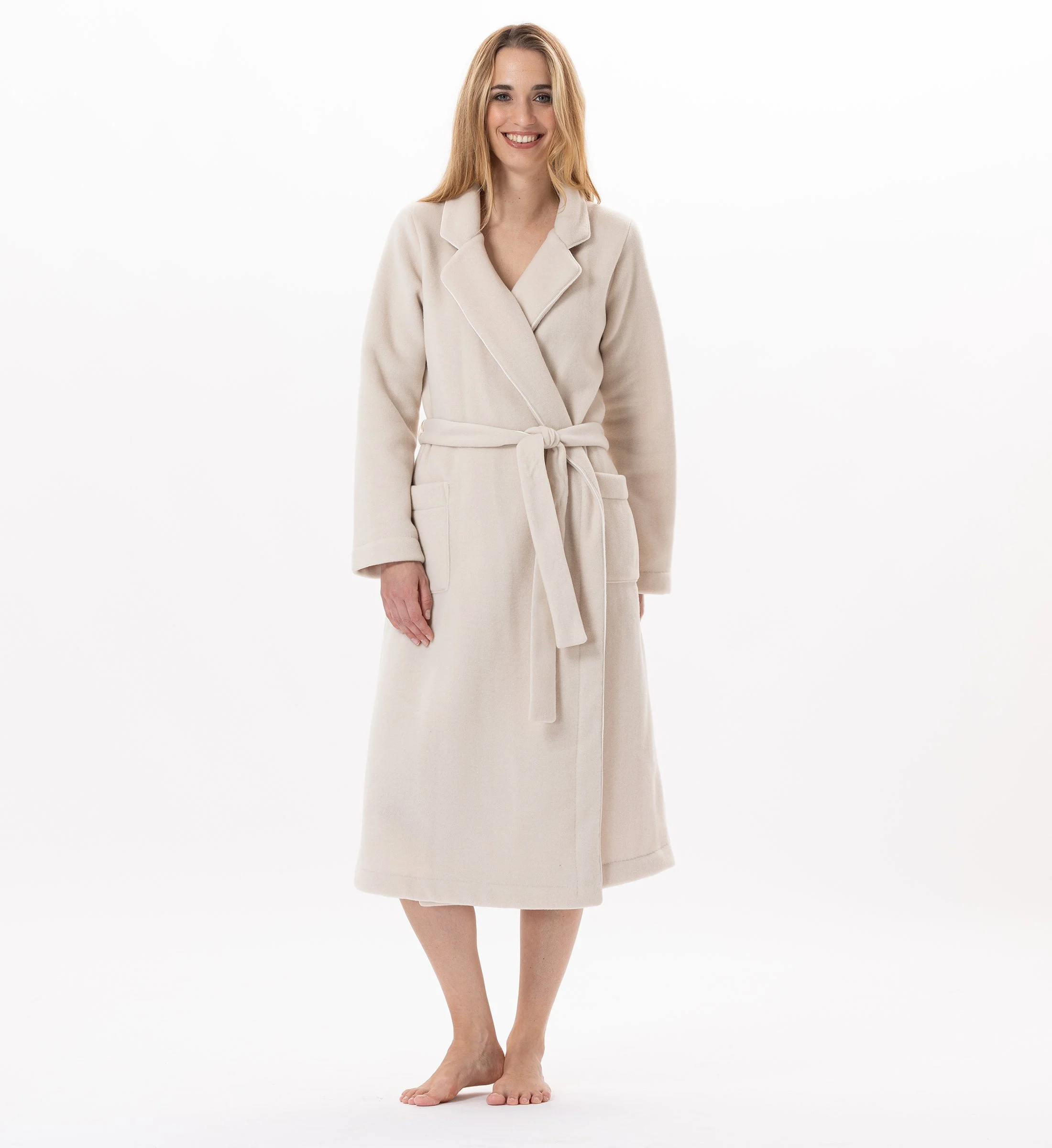 ESSENTIEL 865 - Peignoir en polaire | Beige