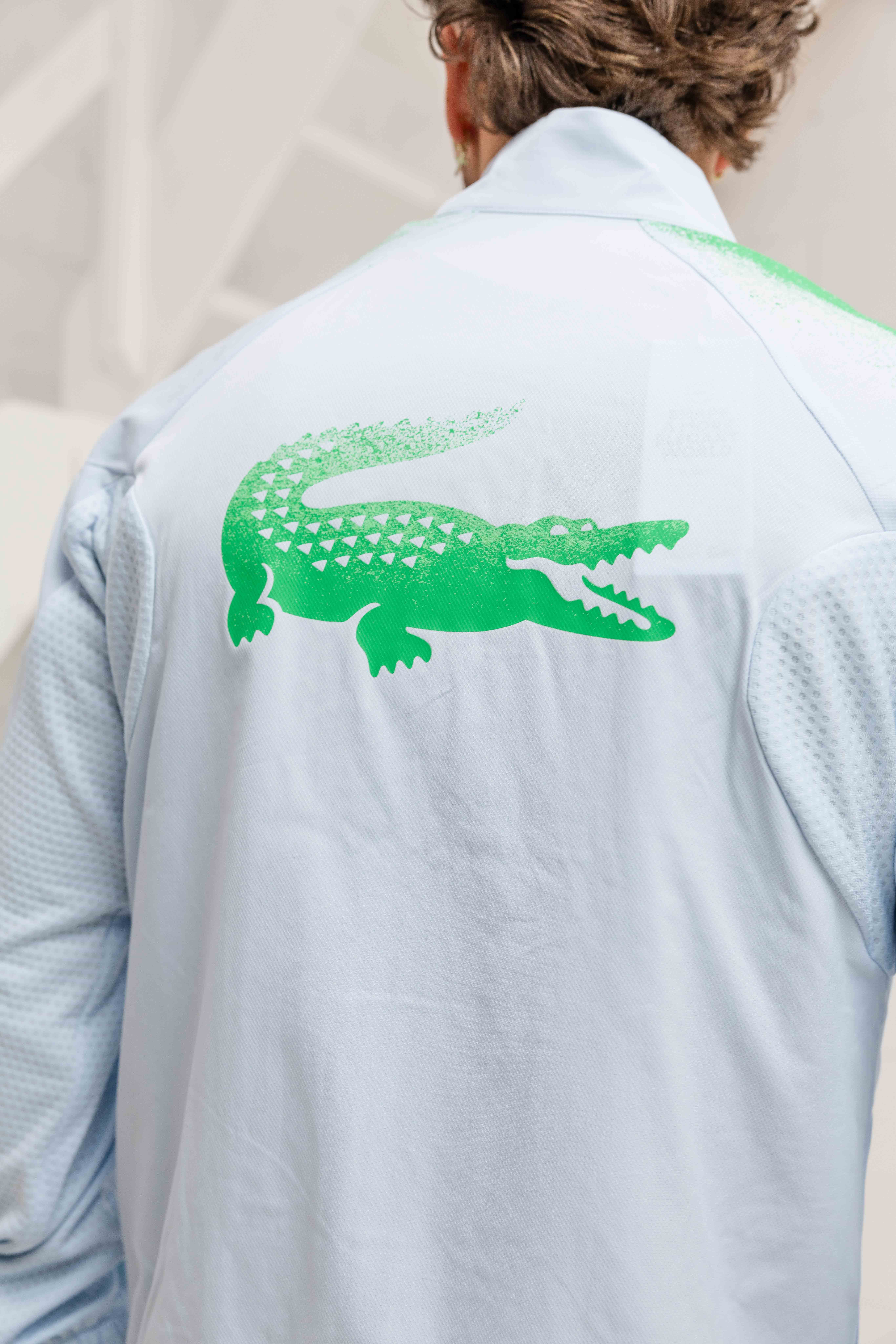 Lacoste Tennis x Daniil Medvedev Trainingspak Heren Lichtblauw/Groen