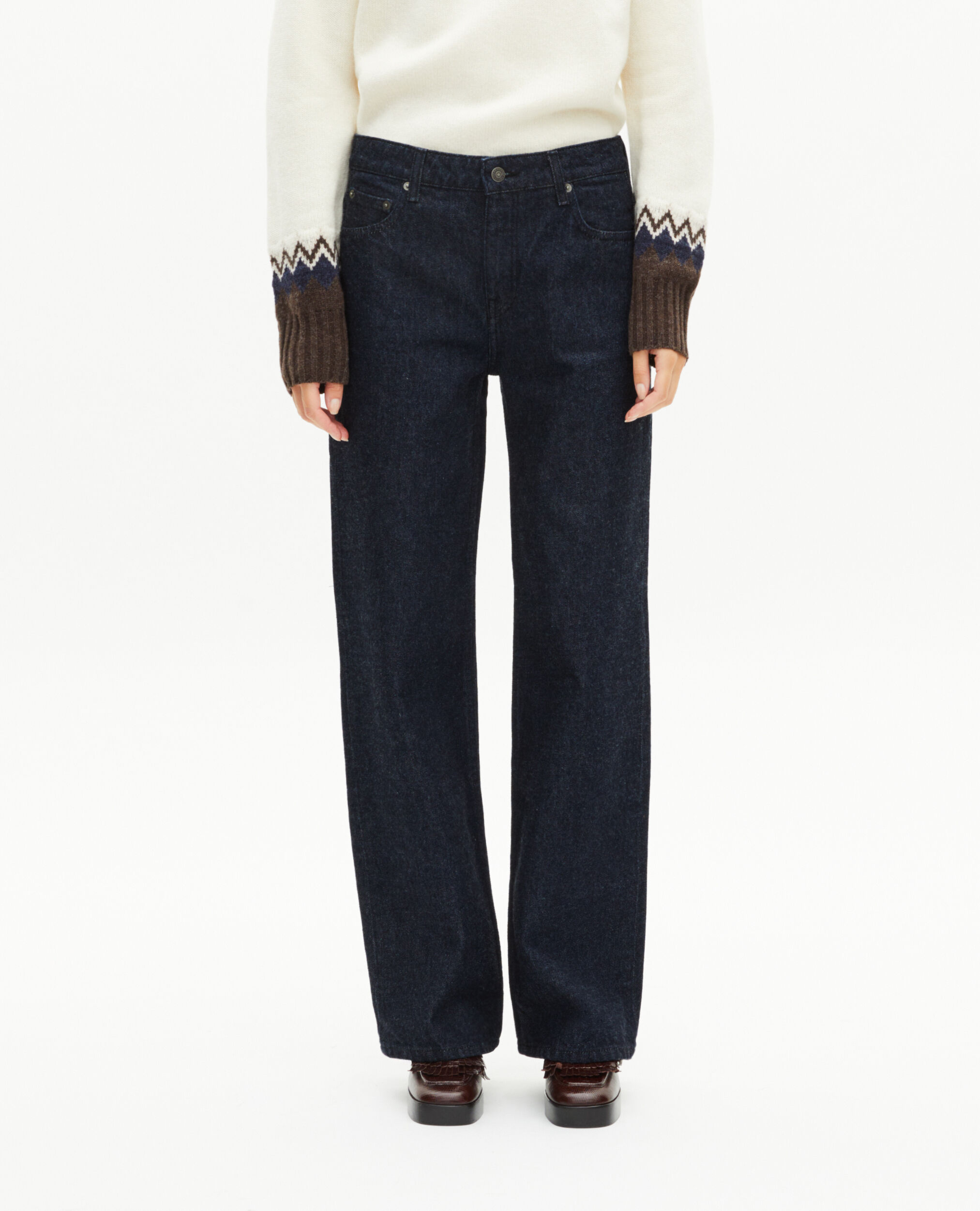 Jean large brut bleu