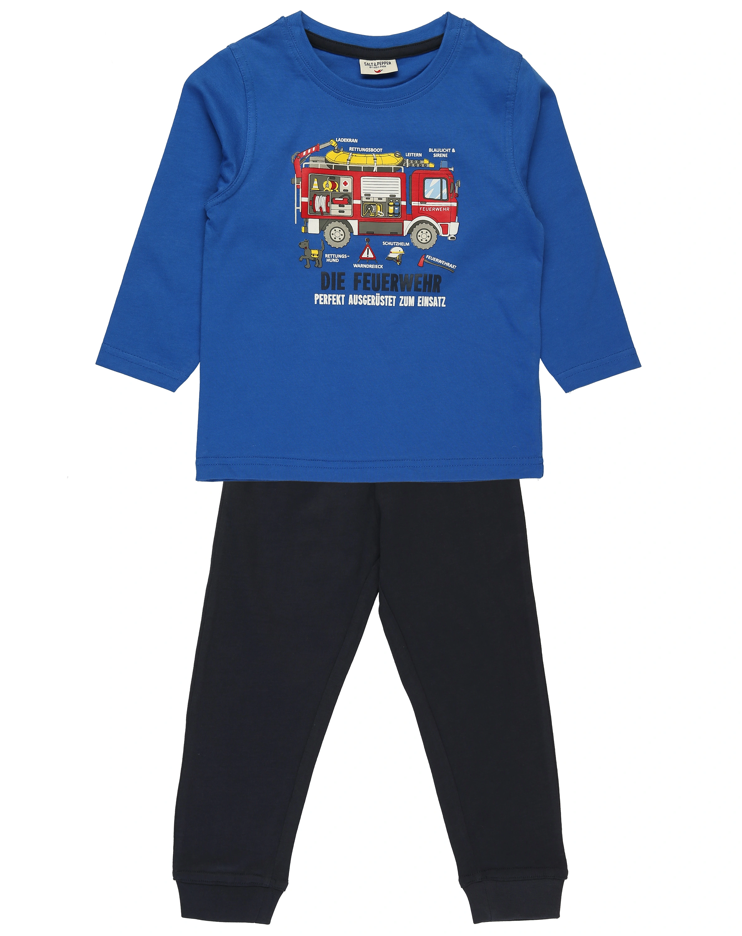 Schlafanzug DIE FEUERWEHR lang in cobalt blue