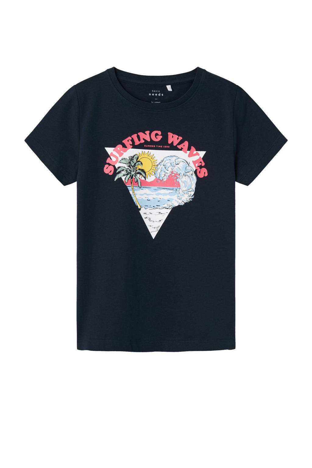NAME IT T-shirt NKFVIX met printopdruk donkerblauw