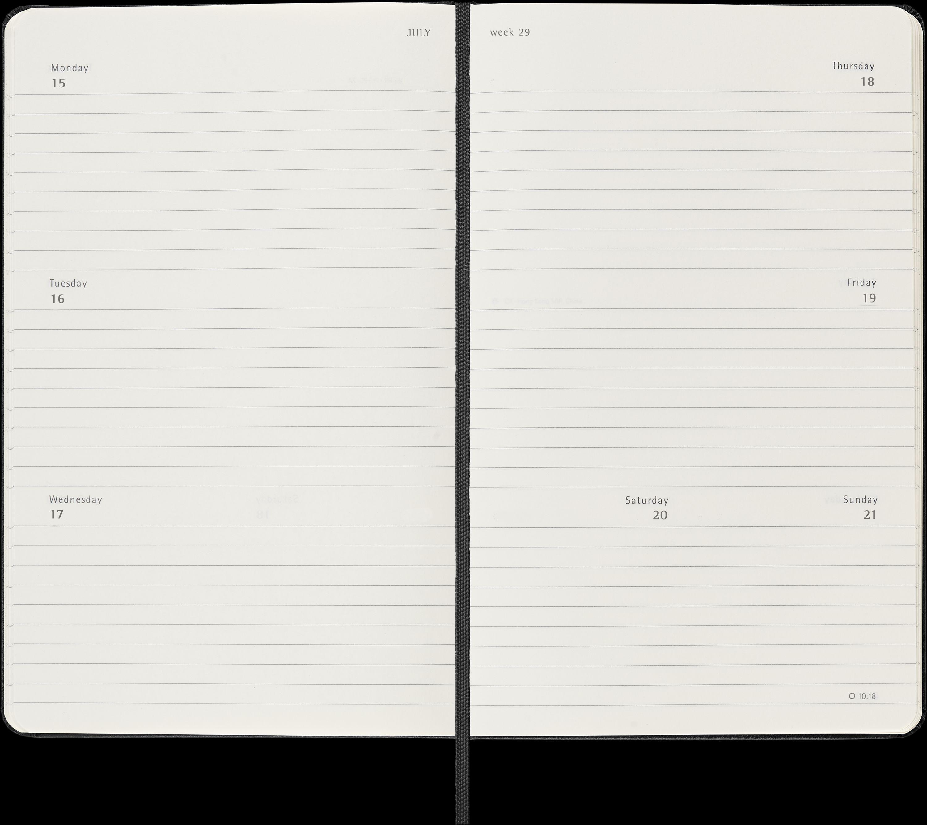 Moleskine 18 Monate Wochenkalender 2024/2025, L/A5