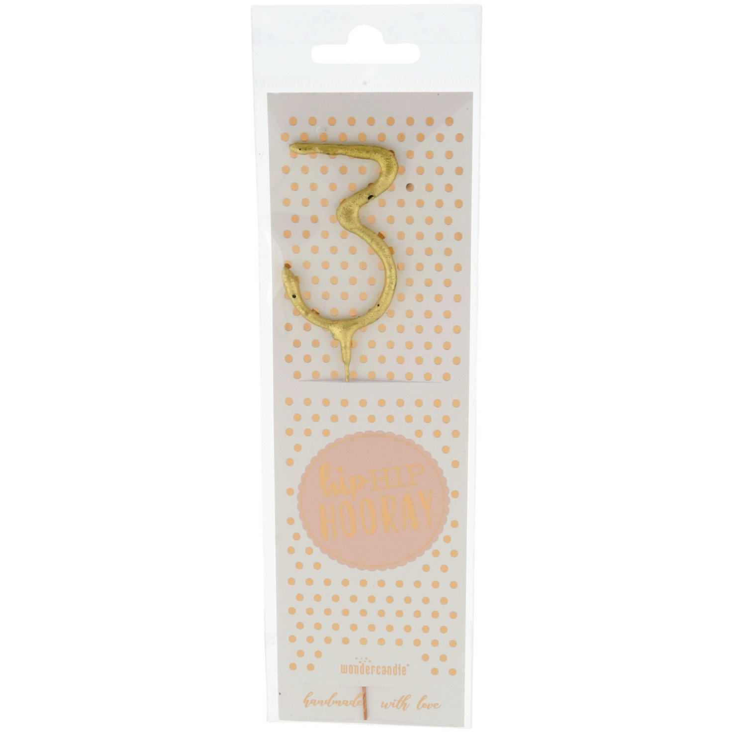 Wondercandle hipHIP Hooray gold 3