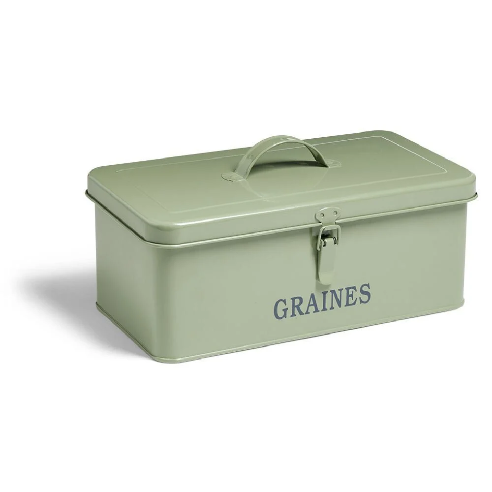 Boîte à graines rangement 32,5xH13,7x17,3cm