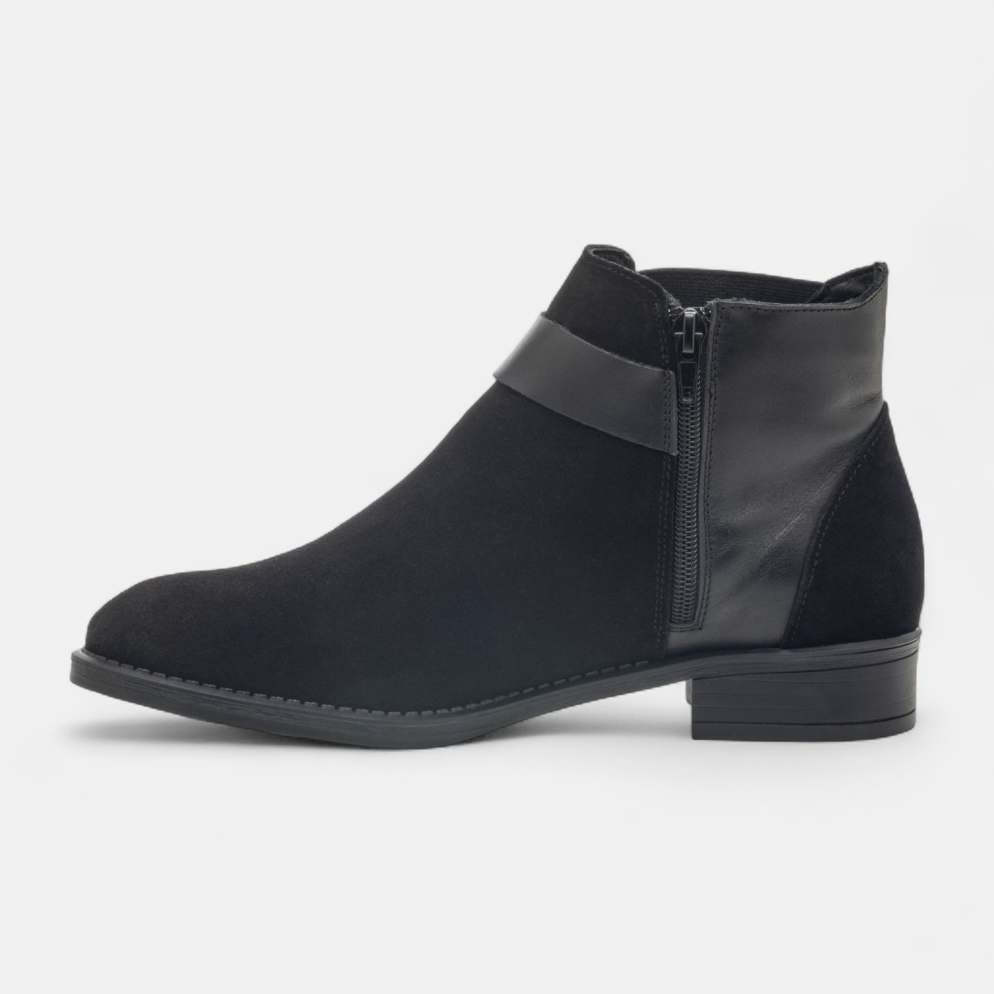 Bottines Femme en cuir noir