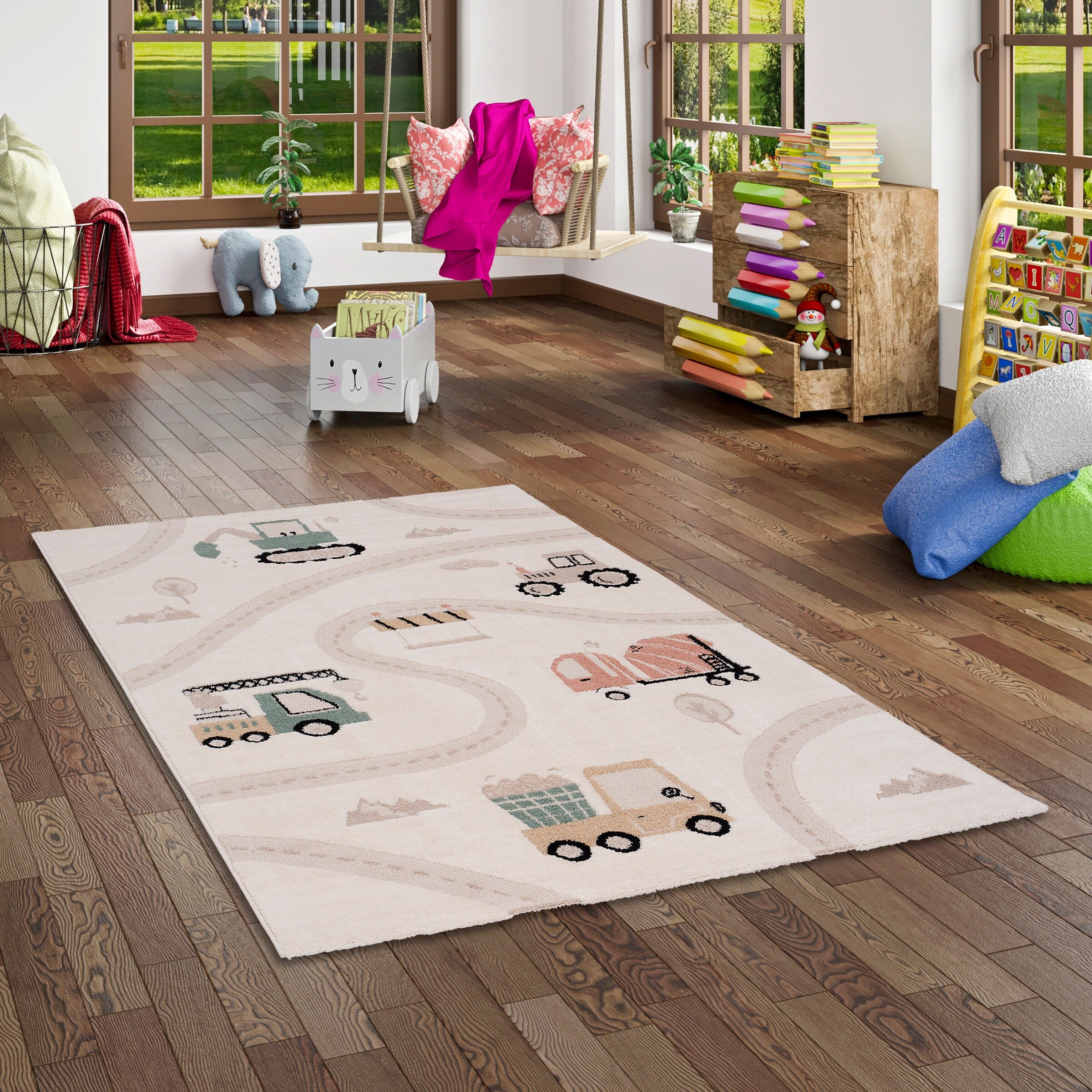 Pergamon Kinder Teppich Happy Kids Türkis - 120x170 cm