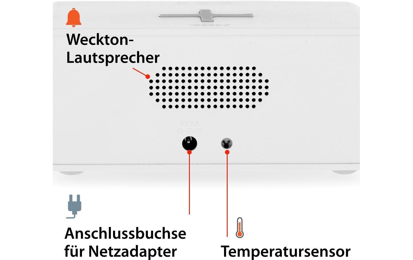 Digitalwecker mit TemperaturanzeigeWecker mit Induktionsladung