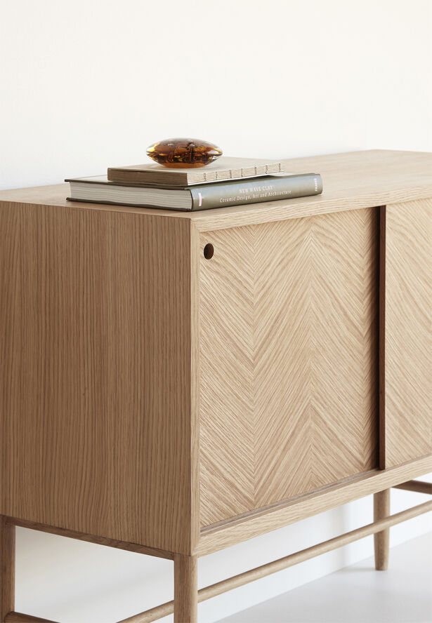 Hübsch Herringbone Dresser Sliding Doors Natural Natur