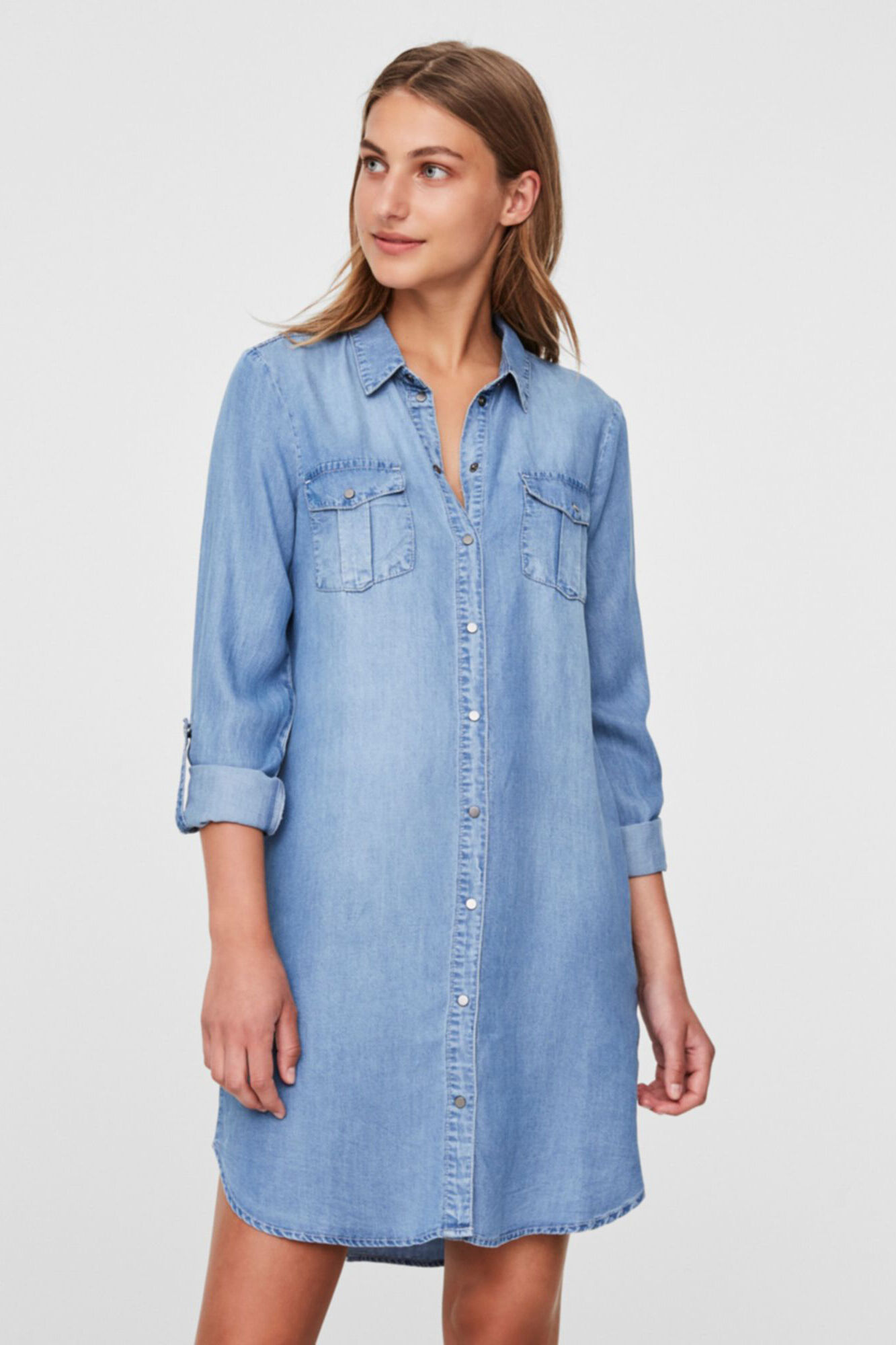 Vestido camisa jeans TENCEL™ - Azul