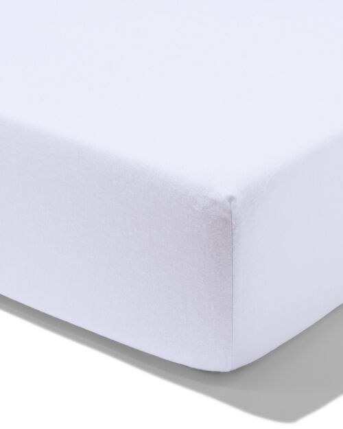 drap-housse flanelle 140x200 blanc