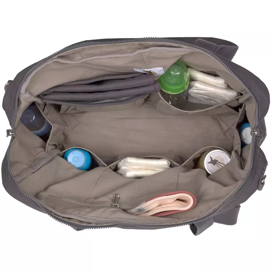 LÄSSIG Wickeltasche Green Label Cotton Essential Bag anthrazit