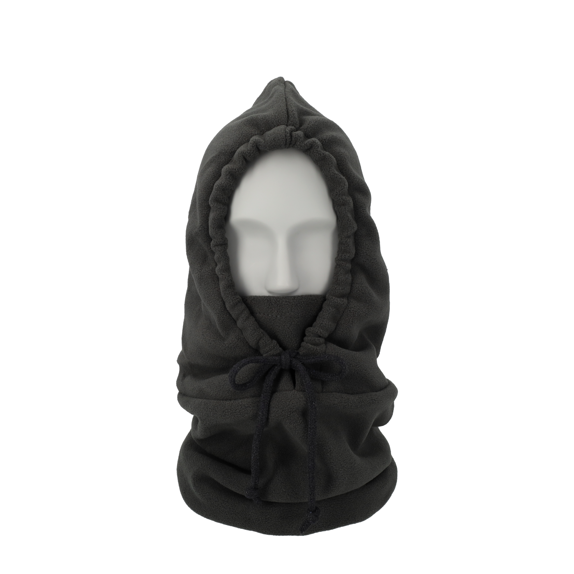 Gefütterte Fleece Ski Sturmhaube Motorrad Halstuch Kälte   UV Gesichts Schutzmaske - Dunkelgrau
