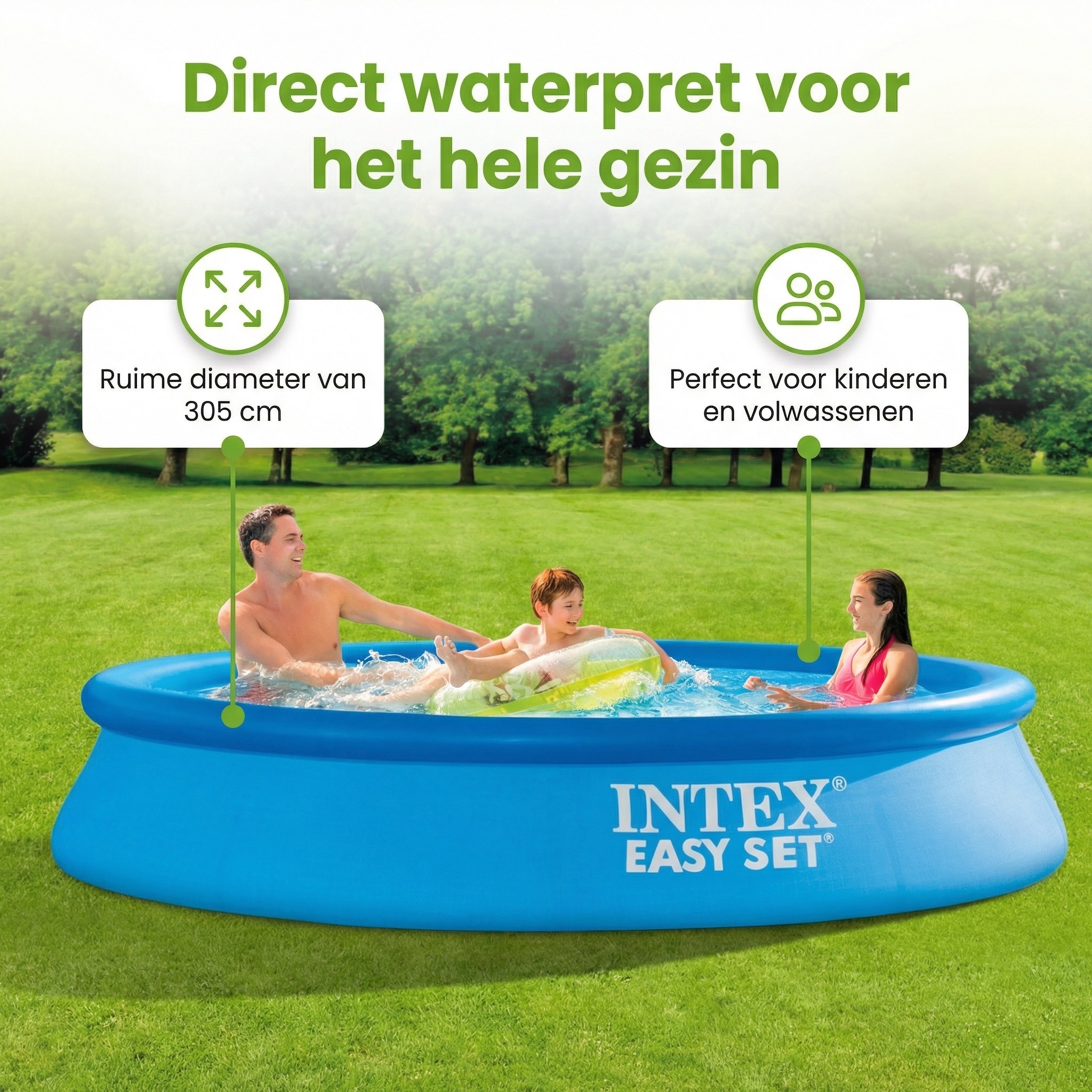 Intex easy set 305x61cm zwembad – 3-delig