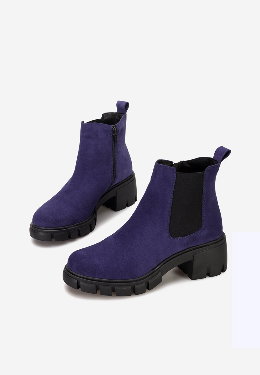 Bottines femme en daim marine Rowa