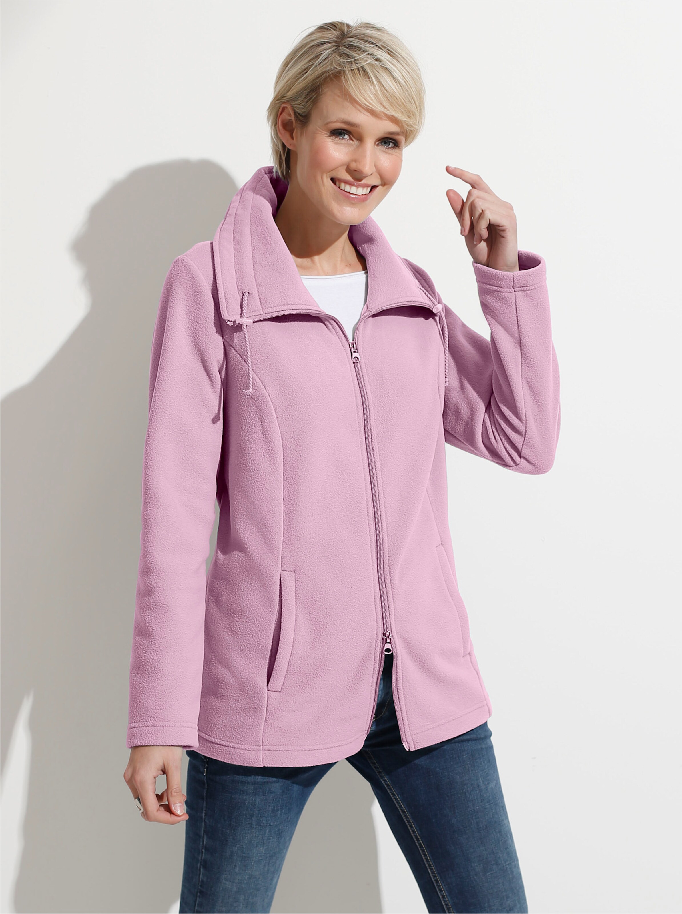 Fleecejacke mit 2-Wege-Reißverschluss