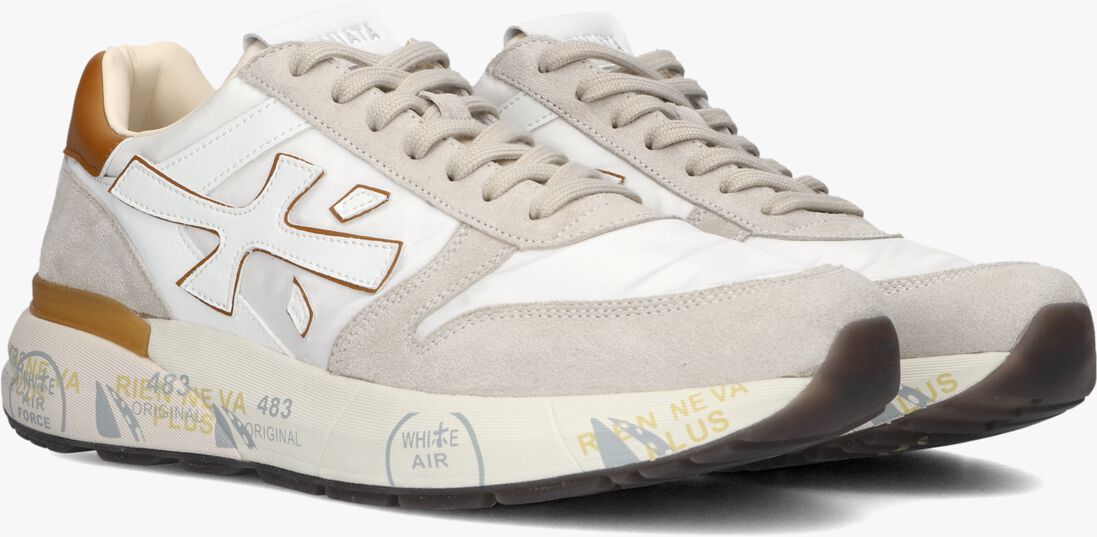 witte premiata lage sneakers mick