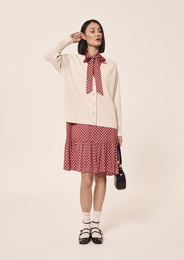 Robe Rosinerouge imprimée fleurs