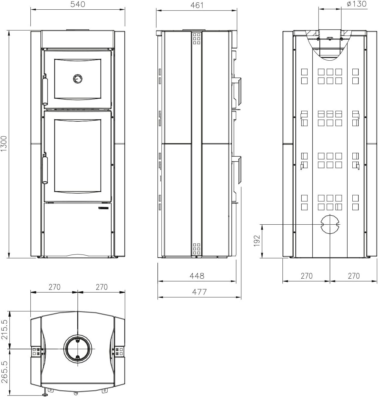 La Nordica 7116734 Ester Forno Evo Kaminofen Vulcan/A+
