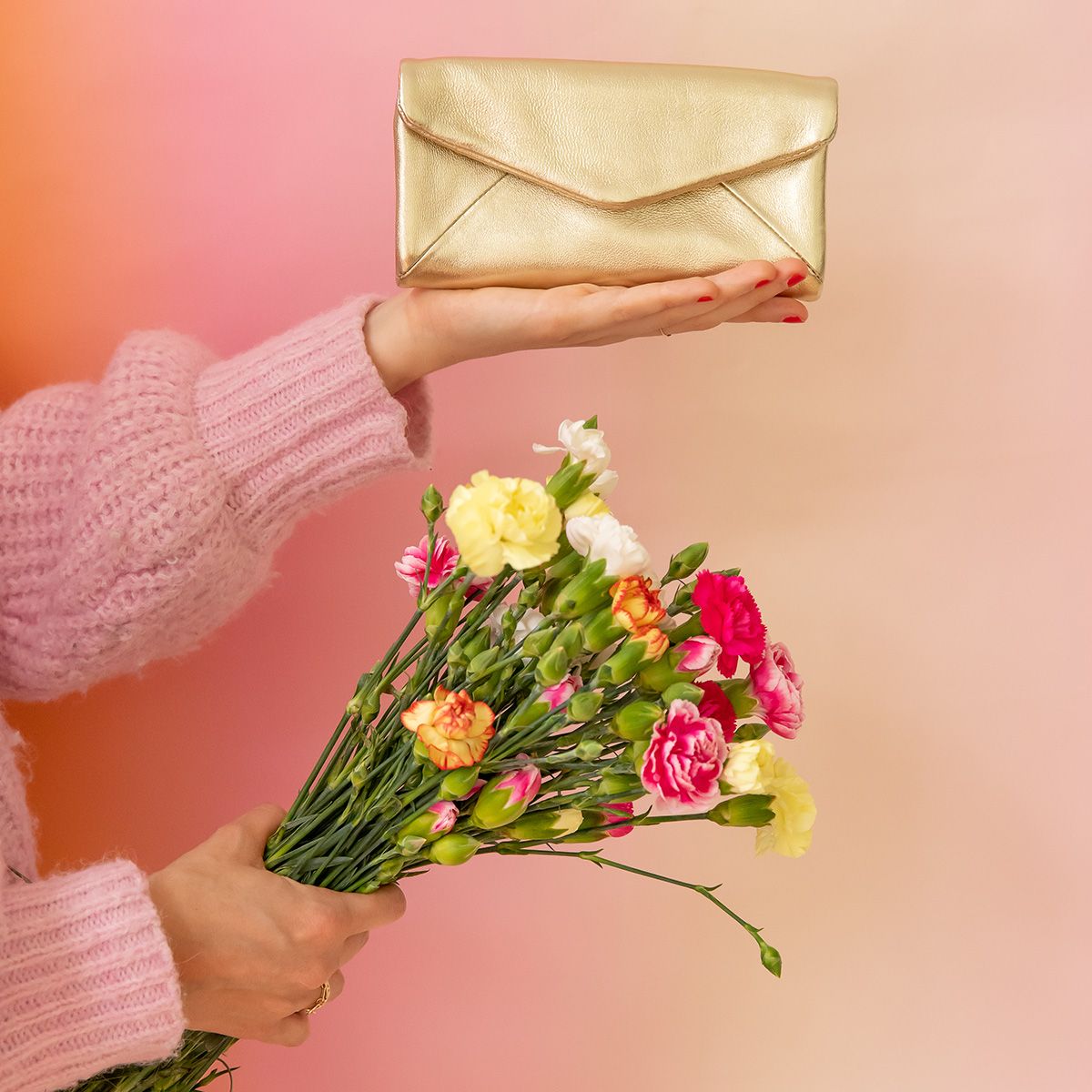Portefeuille cuir doré Maison Suzanne