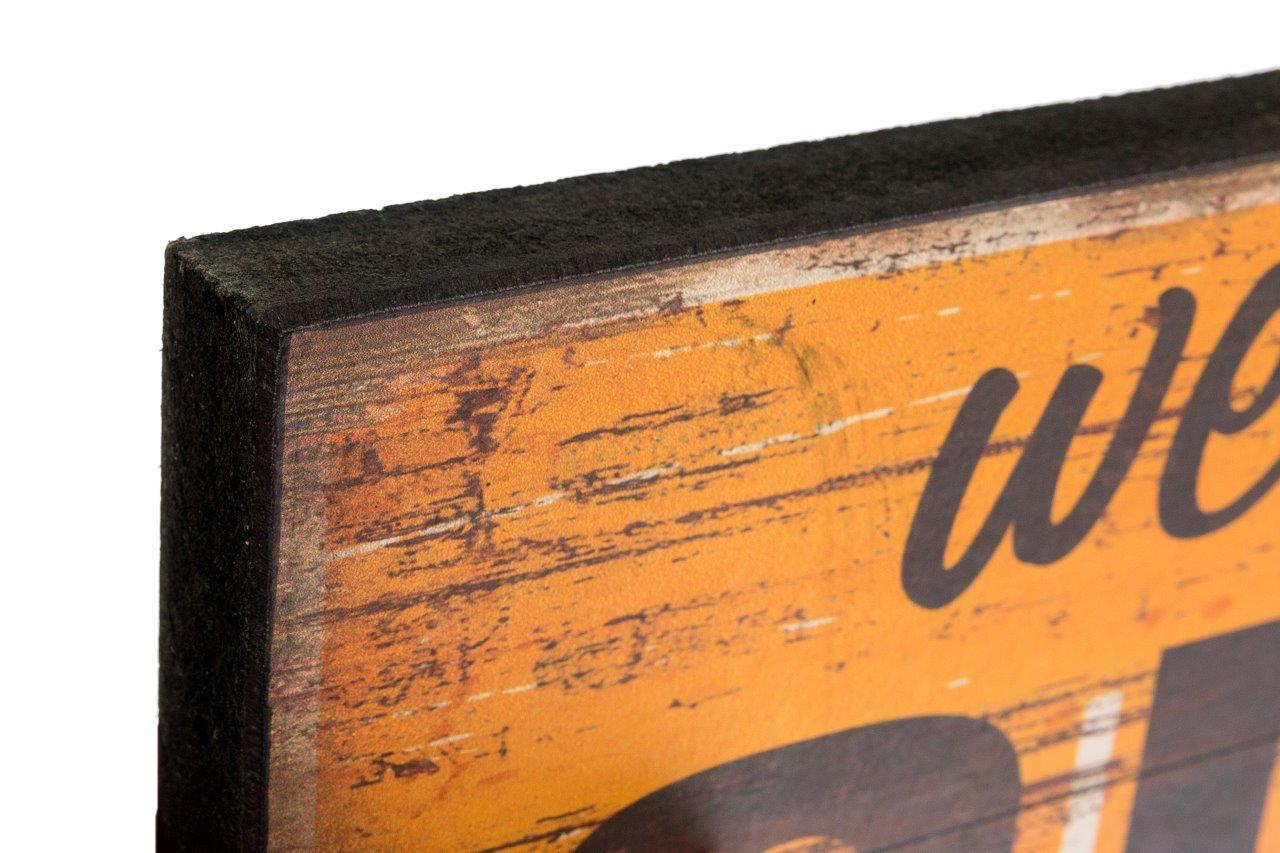 Holzschild- We are open II - 40x15 cm