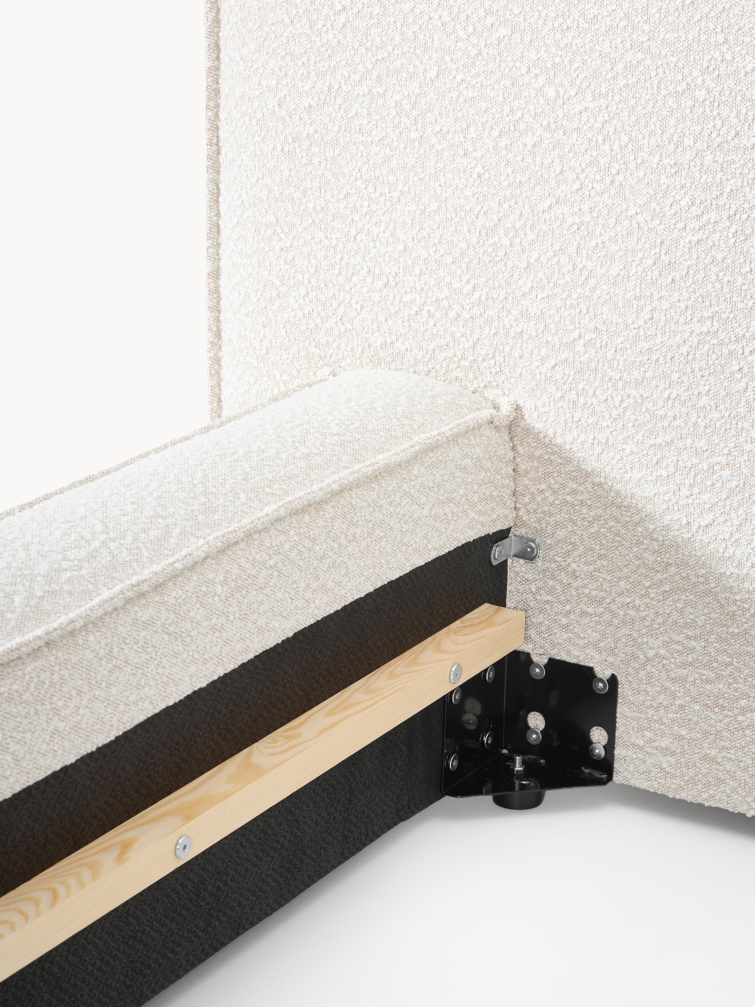 Bouclé gestoffeerd bed Lennon