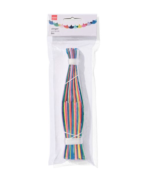 guirlande papier éventails multicolore 6 m