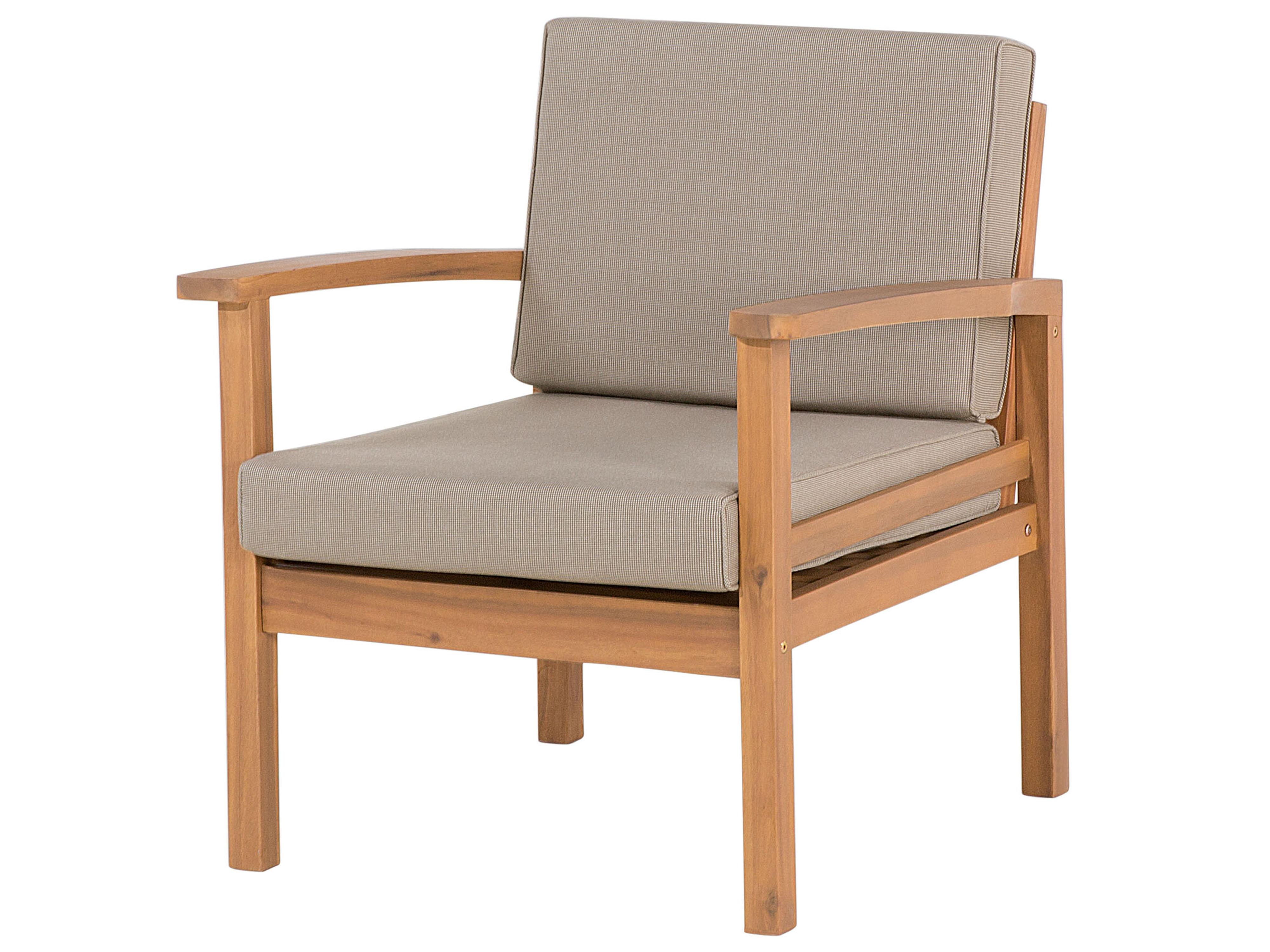 Loungeset met tafel en ottomaan 4-zits MANILA Acaciahout Lichtbruin