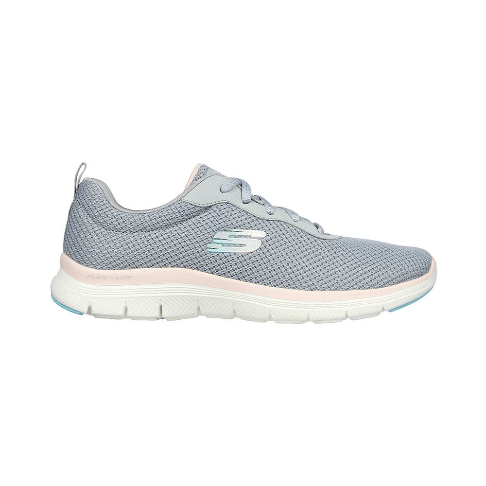 Skechers FLEX APPEAL 4.0 BRILLIANT VIEW - Chaussures fitness Femme gry/lt.pnk