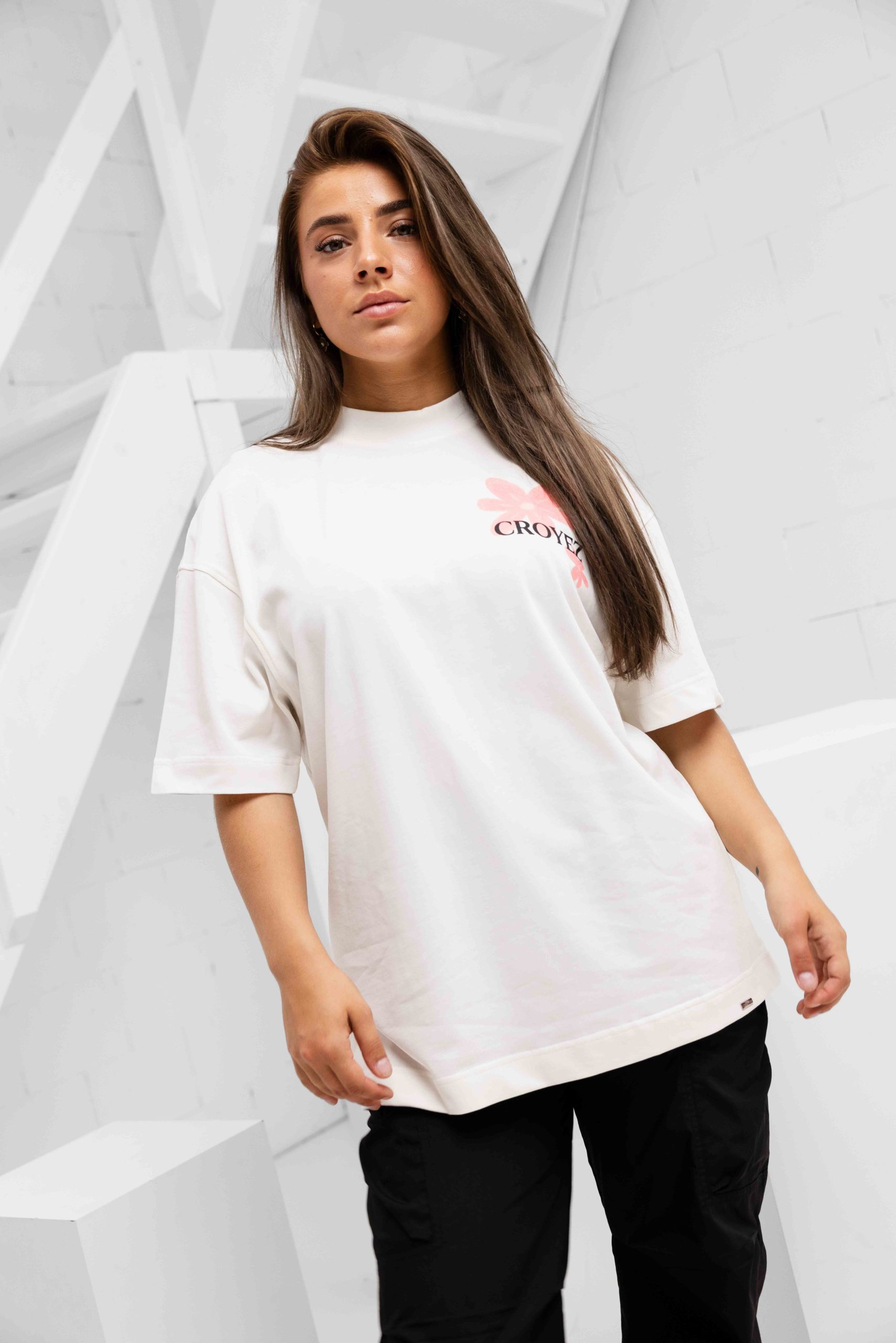 Croyez Botanique T-Shirt Dames Gebroken Wit
