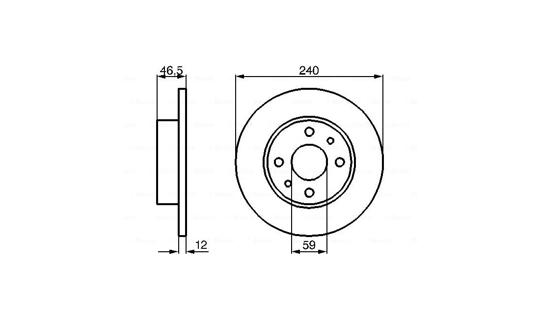 Bremseskive 241 x 12 mm
