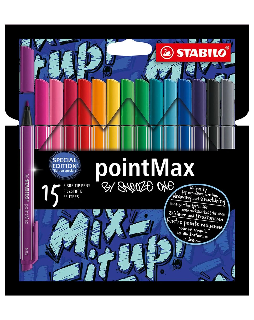 Filzstift STABILO® pointMax BY SNOOZE ONE 15er-Pack