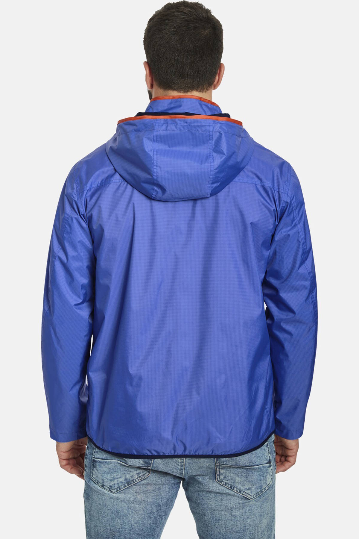 Jan Vanderstorm jas DIRCH Plus Size met logo blauw