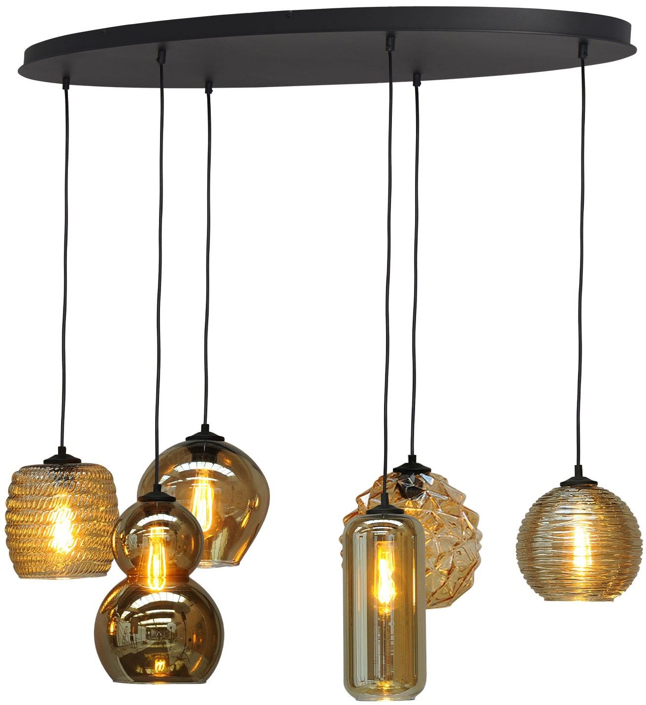 Hanglamp 2264-05-130-50-6-123 Quinto Smoke B130 x D50 cm