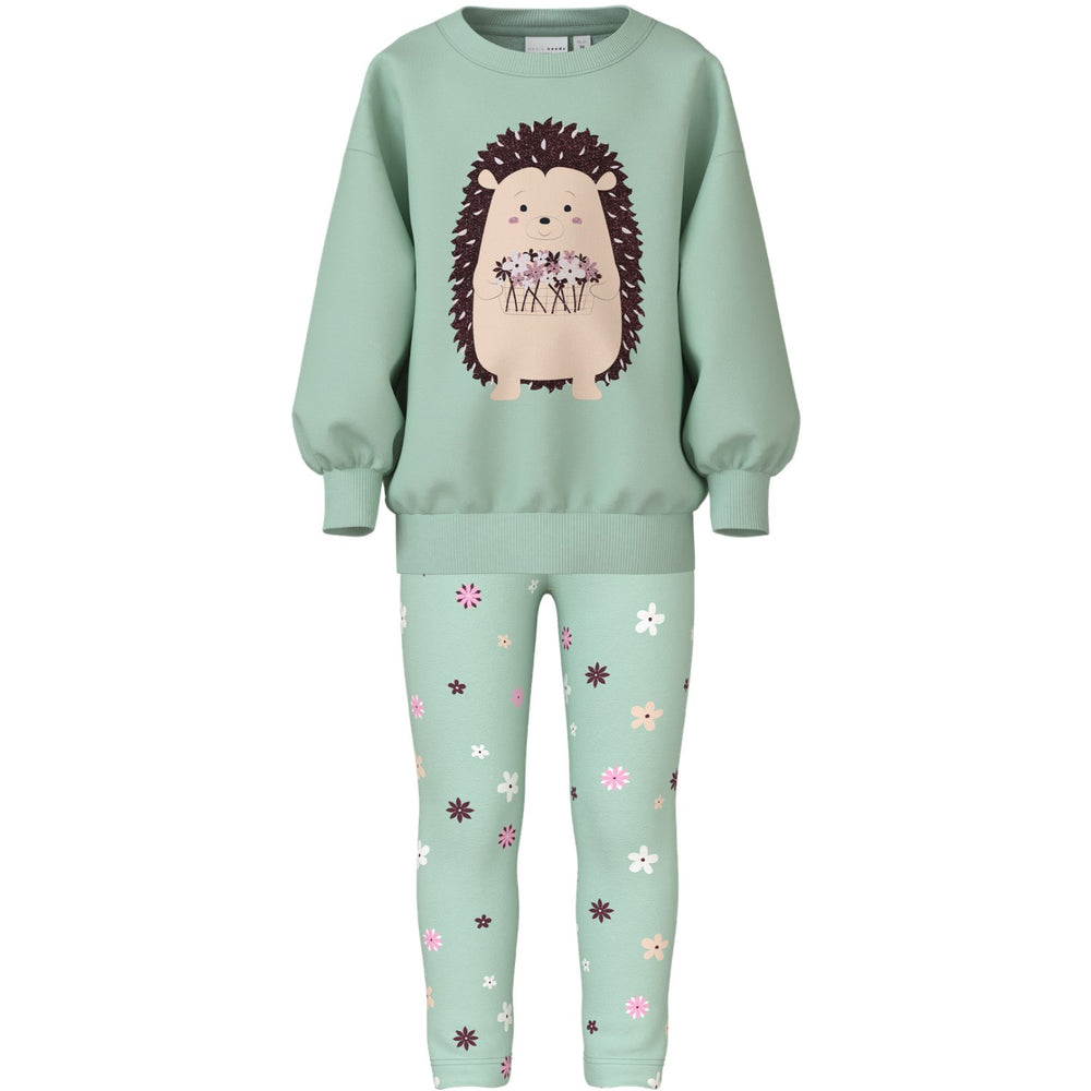 Køb Name It Gossamer Green Nmfvalona Ls Long Rlx Sweat Sæt Unb