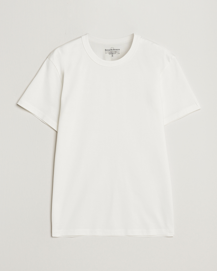Bread & Boxers Pima Cotton Crew Neck T-Shirt Ivory