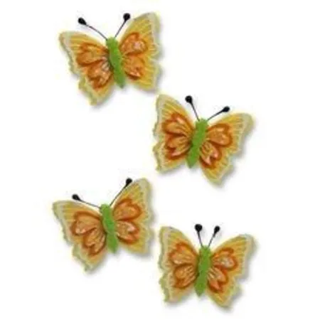 Amsinck & Sell Schmetterling selbstklebend Polyesterfilz 4 Stück sortiert