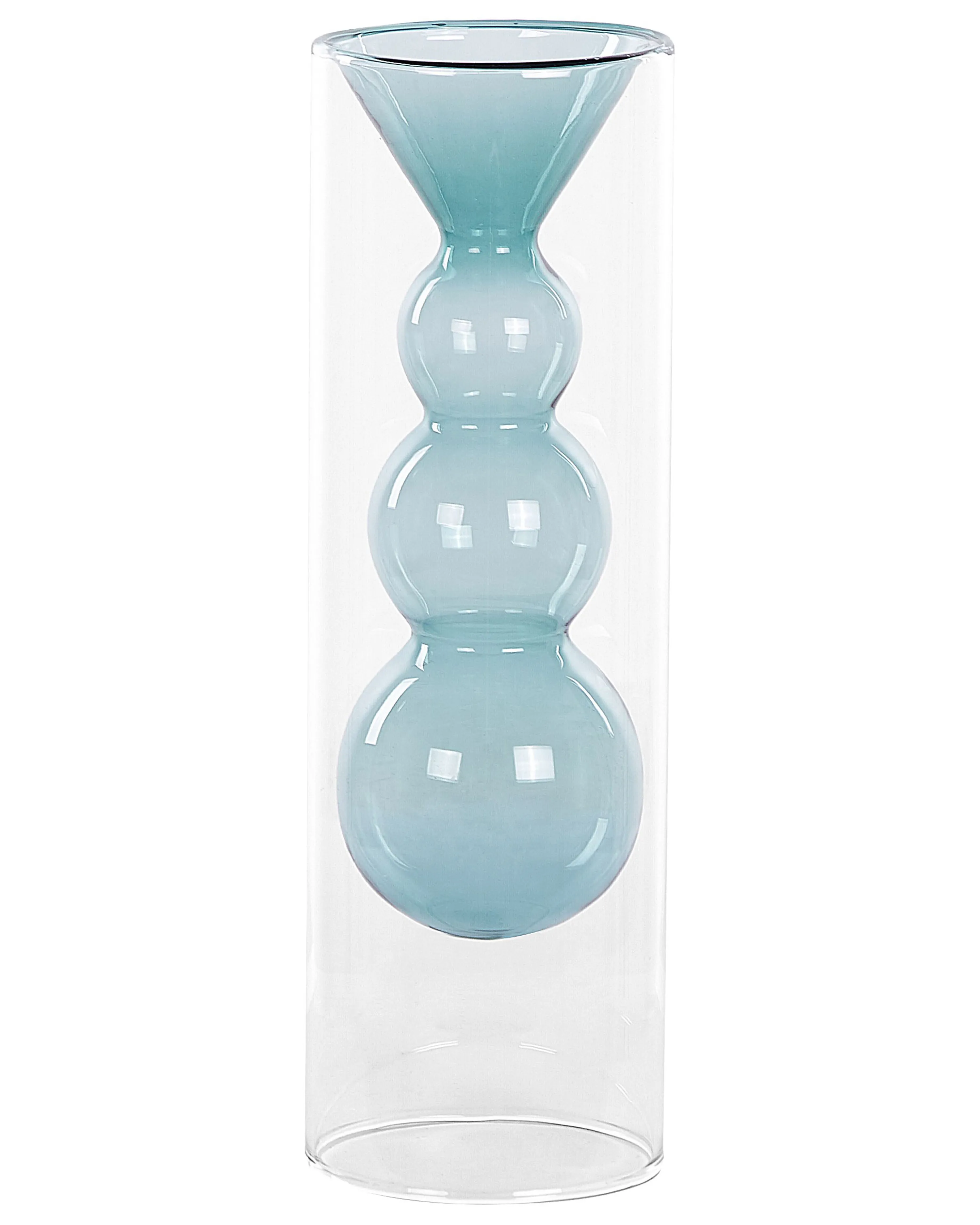 Bloemenvaas KALOCHI Glas 27 cm Turquoise