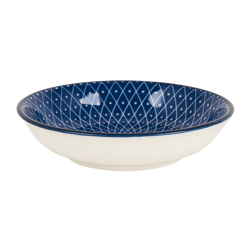 Schoteltje blue print - diamonds - ⌀9.5 cm