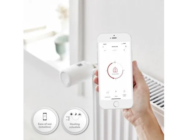 Danfoss Ally, 2400 Mhz, 0 - 30 m, -10 - 55 °C, Amazon Alexa & Google Assistant, Trådløs, Hvid