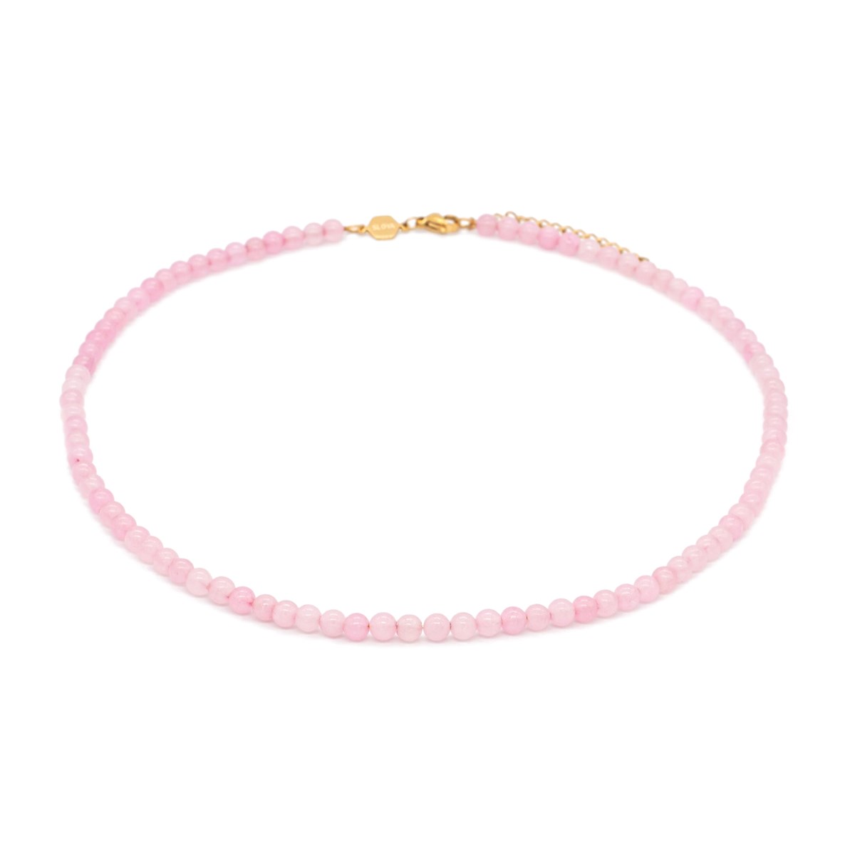Collier Serena en pierres Quartz Rose