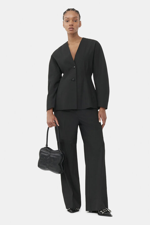 Ganni Butterfly Top Handle Black
