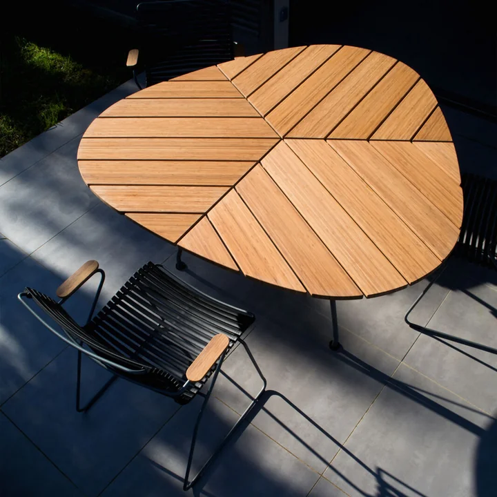 HOUE - LEAF Outdoor Tisch Ø 146 cm, Bambus