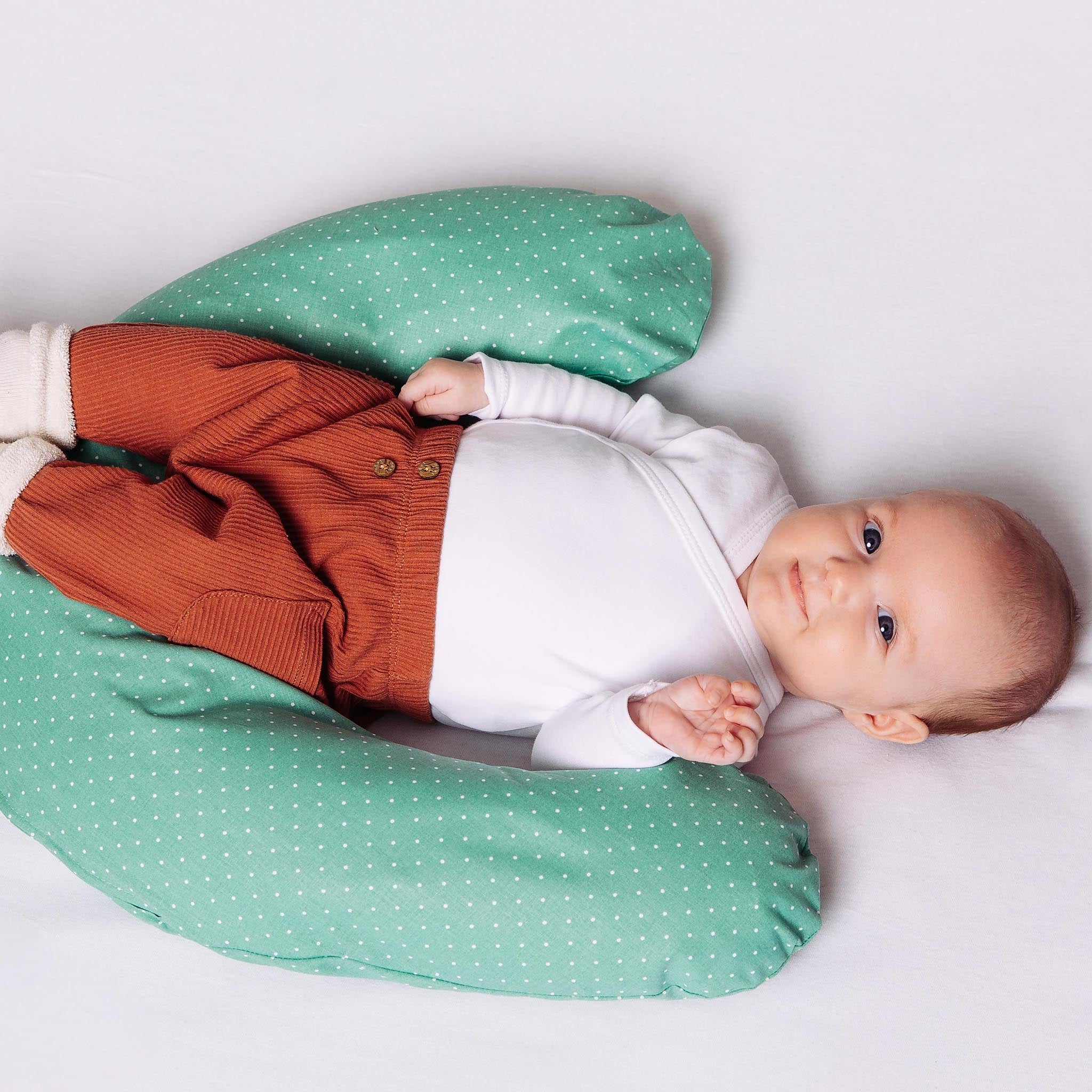 Bezug für Baby-Lagerungskissen hellgrün