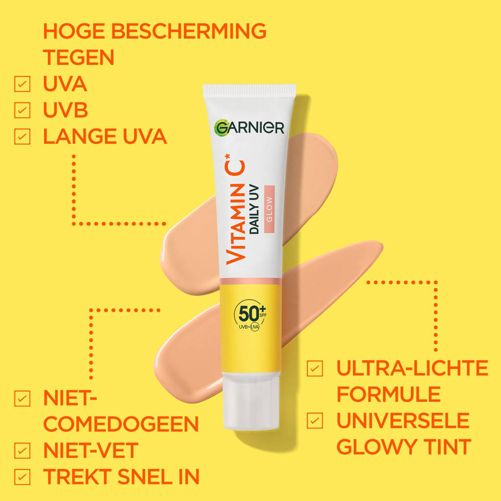 Fijne getinte crème voor natuurlijke make-upVitamine C UV fluid SPF50+ - 40 ml