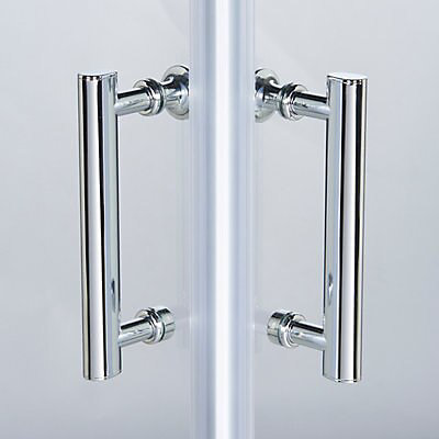 Portes de douche angle droit Cooke & Lewis Onega transparent 80 x 80 cm