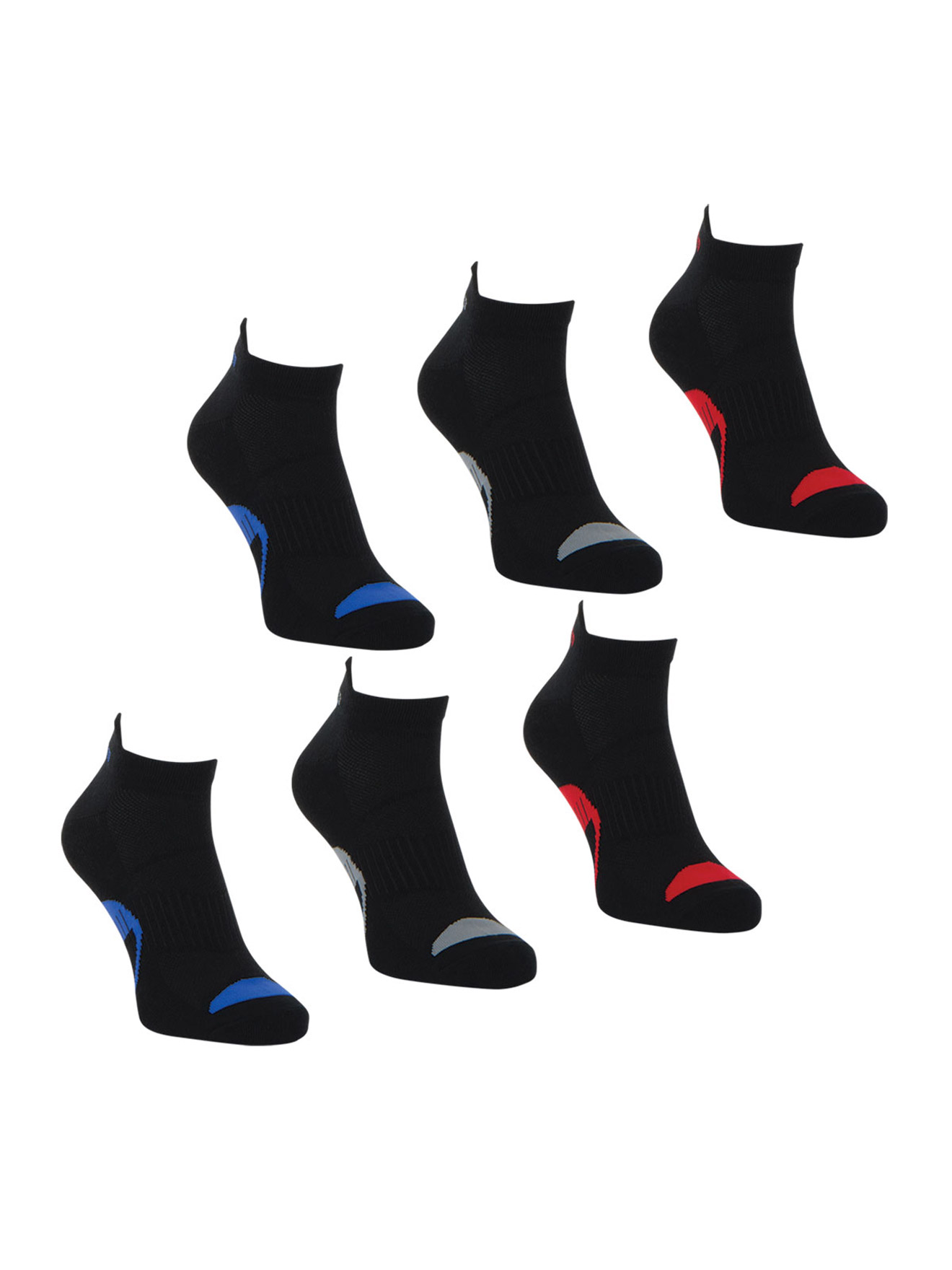 Lot de 6 paires de mi-chaussettes sport
