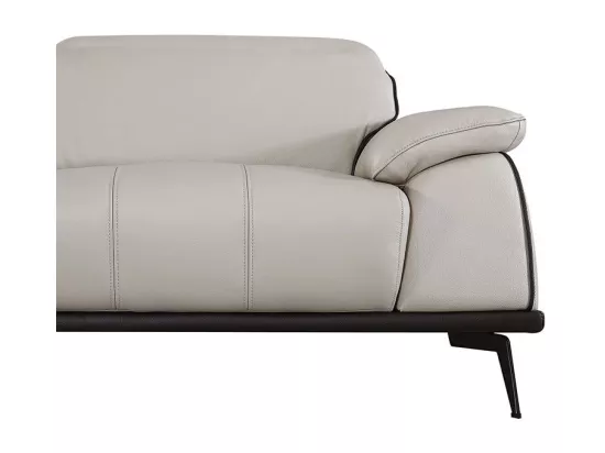 Fauteuil cuir Design ELLIE Beige