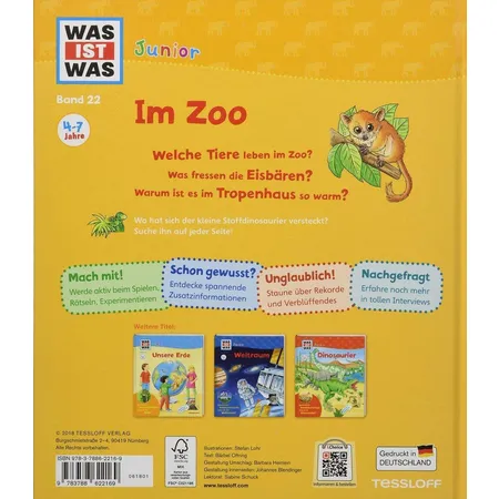Tessloff WAS IST WAS Junior Band 22 - Im Zoo