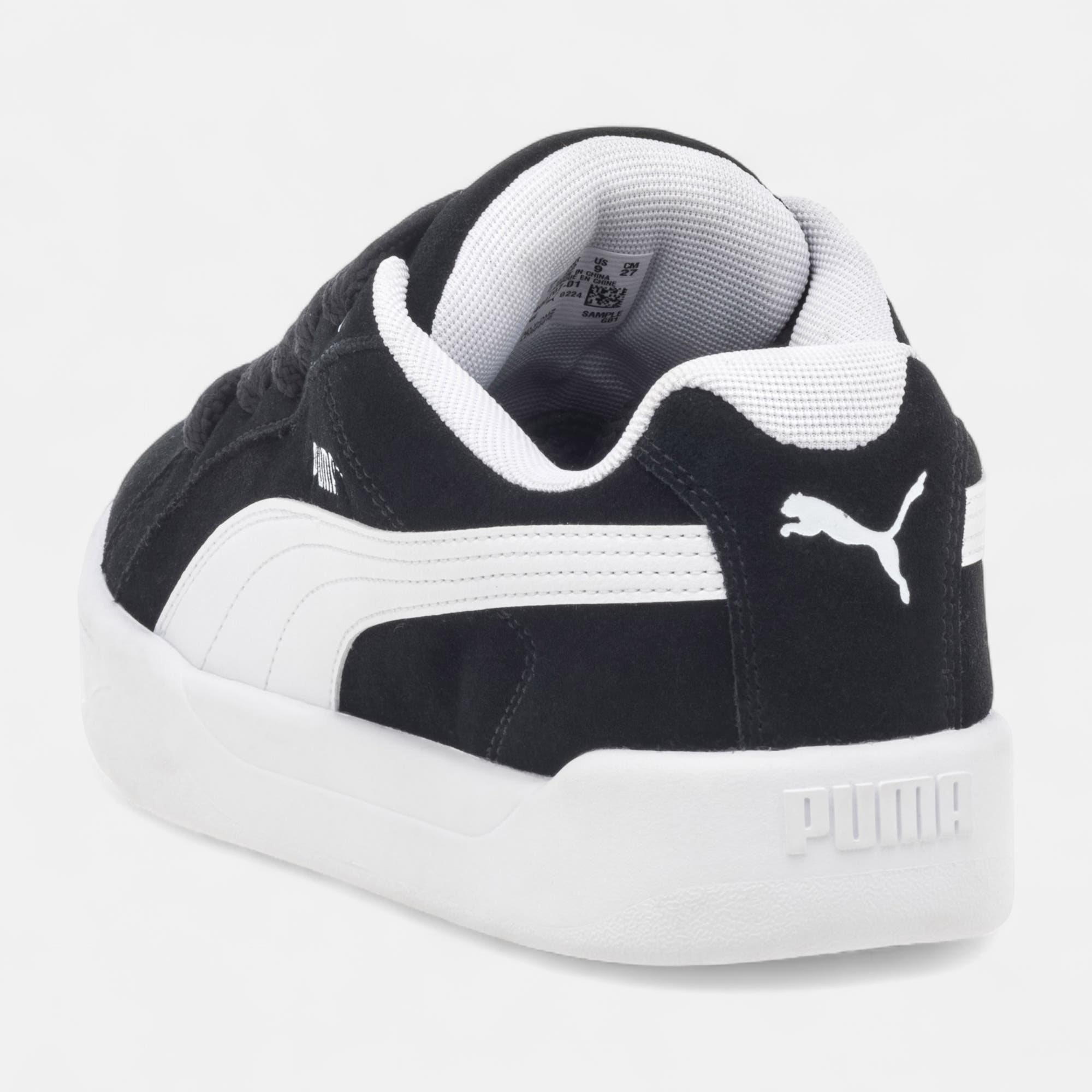Sneakers Garçon en cuir noir