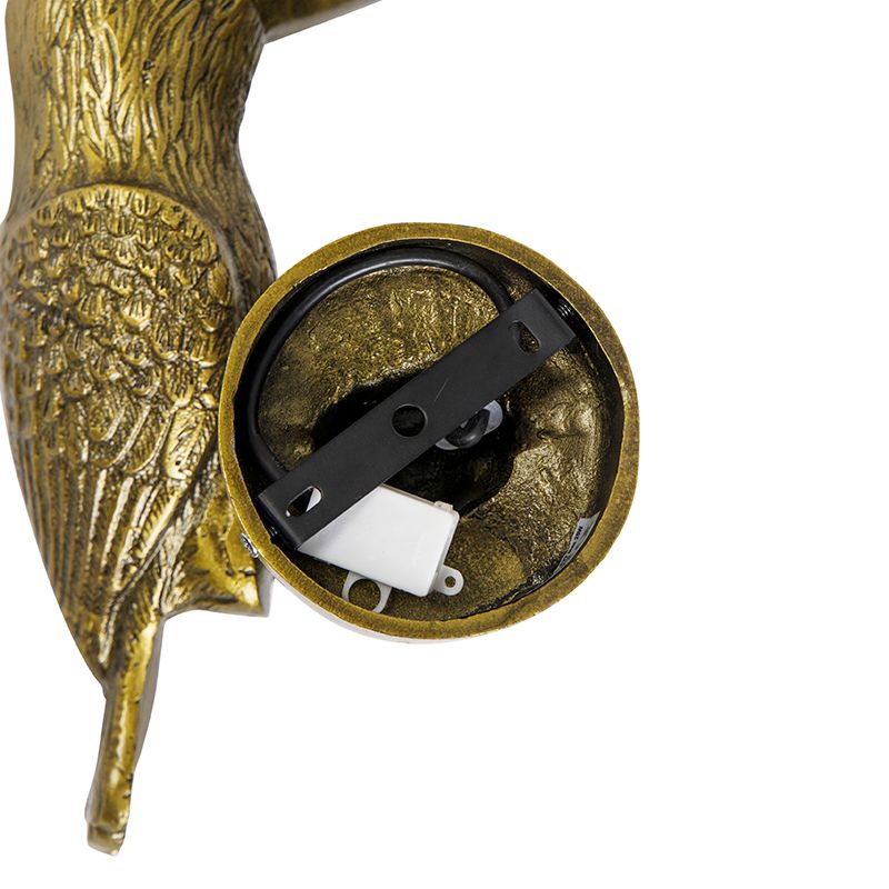 Vintage wandlamp messing - Animal Toekan